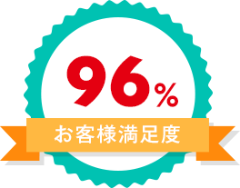 96% お客様満足度